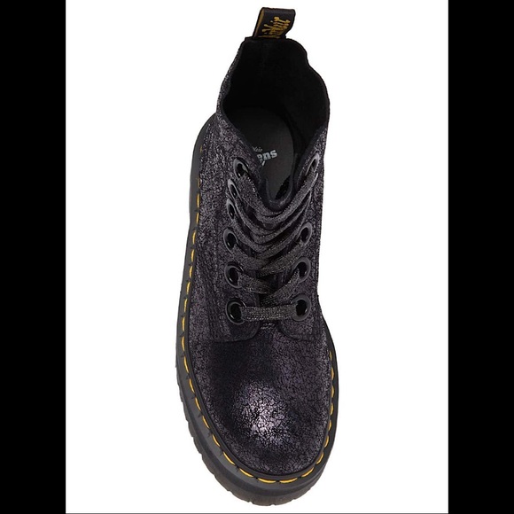 Dr. Martens Molly Crackled Suede Platform Boot - Picture 4 of 10